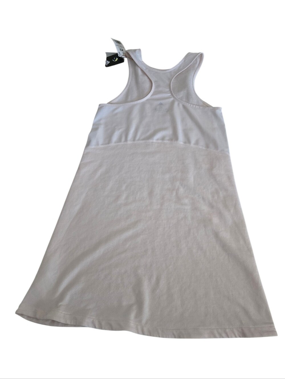 Adidas x Zoe Saldana Cream Racerback Tank Dress Athleisure Women's XS NWT - Picture 3 of 12